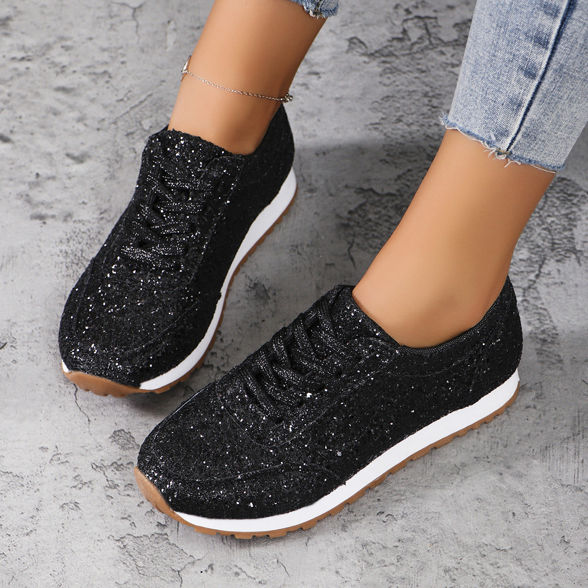Brillez à chaque pas – Baskets Pailletées Glamour !