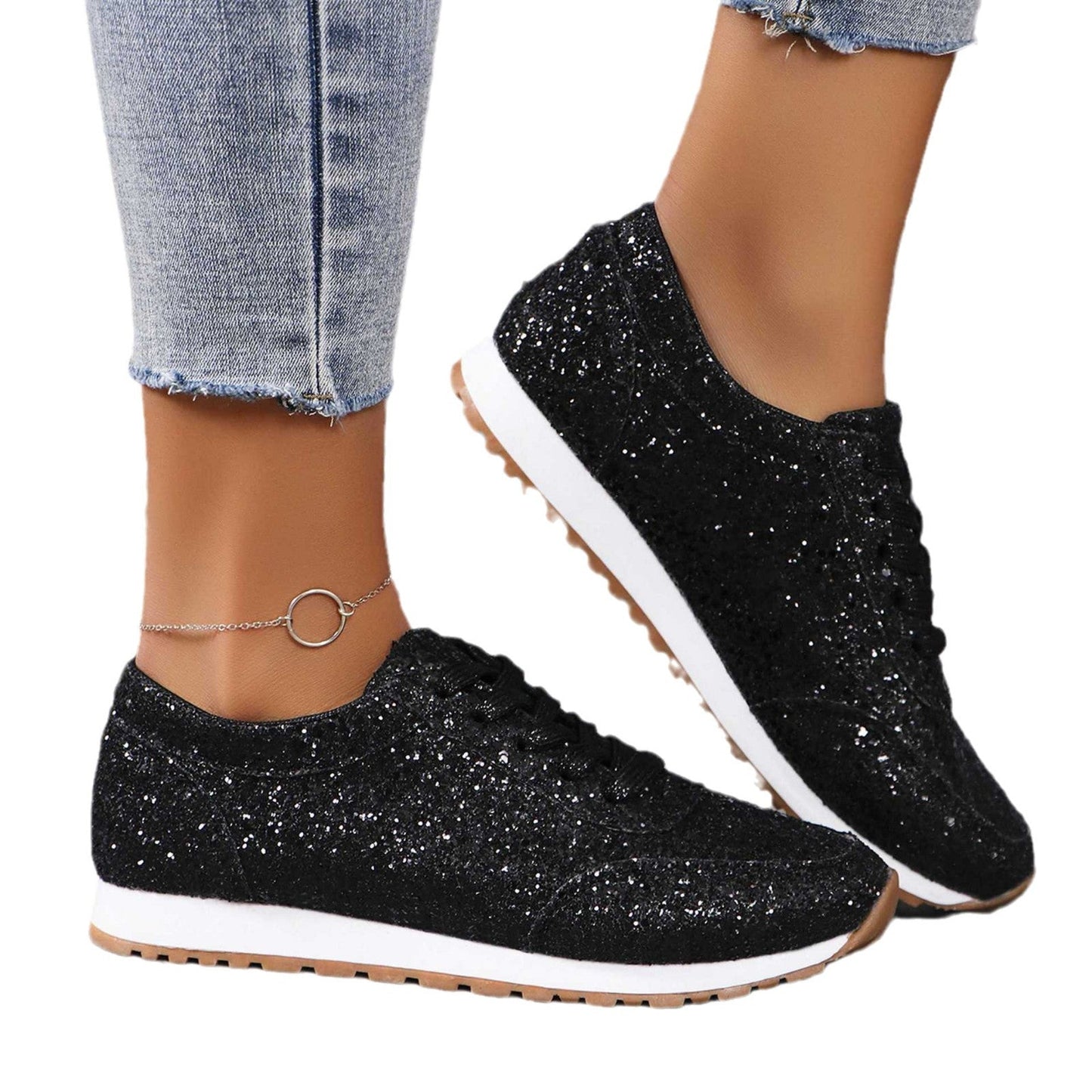 Brillez à chaque pas – Baskets Pailletées Glamour !
